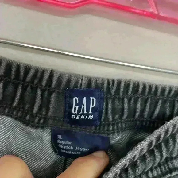 GAP- Black Denim Joggers Sz XL Youth / XS Women's - Picture 3 of 7